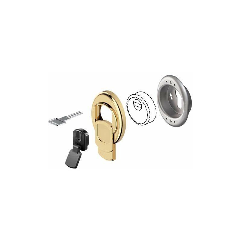 foto del prodotto monolito magnetico per proteggi cilindro protezione serratura oro lucido mg 3551 extend