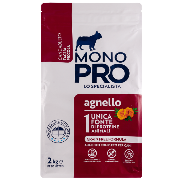 foto del prodotto monopro lo specialista adult mini grain free agnello agnello da 2 kg 1 ordine scegli lo sconto bzr5 bzr20 200 punti fedelt 