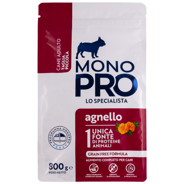 foto del prodotto monopro lo specialista adult mini grain free agnello agnello da 800 gr 1 ordine scegli lo sconto bzr5 bzr20 200 punti fedelt 