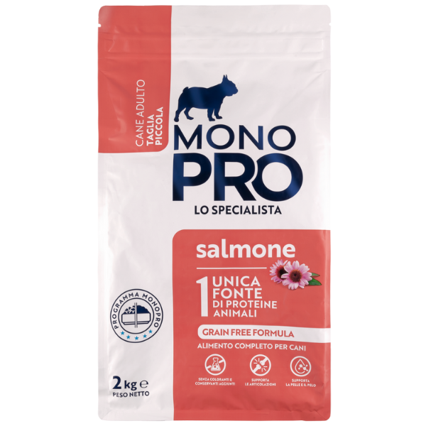 foto del prodotto monopro lo specialista adult mini grain free salmone salmone da 2 kg 1 ordine scegli lo sconto bzr5 bzr20 200 punti fedelt 