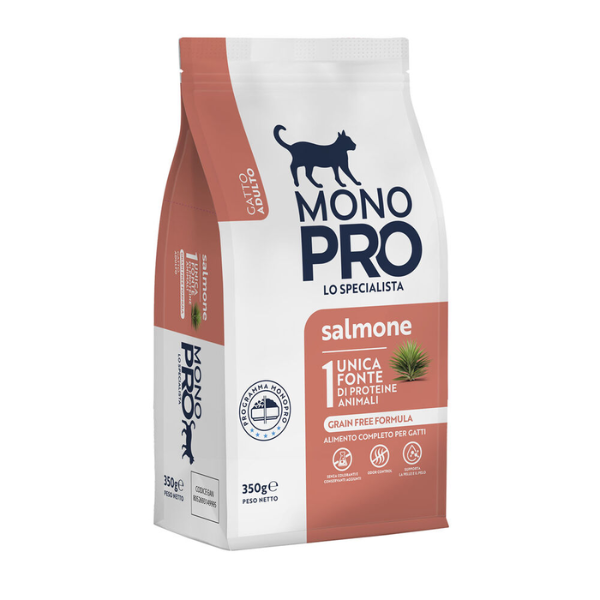 foto del prodotto monopro lo specialista cat adult grain free salmone 350 gr cibo monoproteico gatto 1 ordine scegli lo sconto bzr5 bzr20 200 punti fedelt 