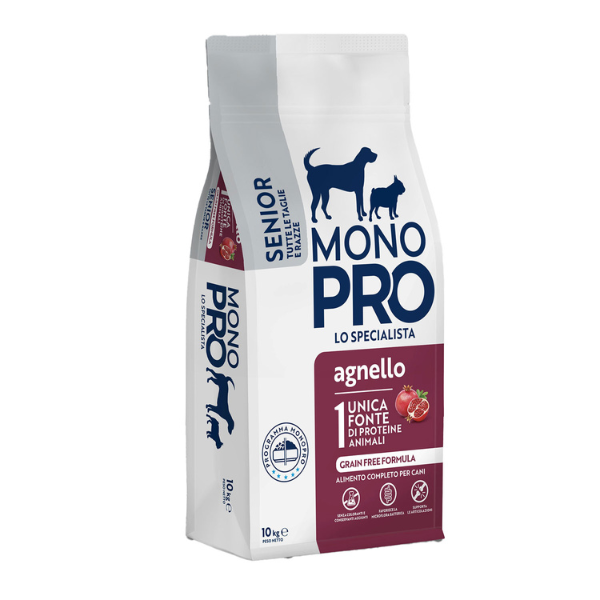 foto del prodotto monopro lo specialista senior all breeds grain free agnello 10 kg 1 ordine scegli lo sconto bzr5 bzr20 200 punti fedelt 