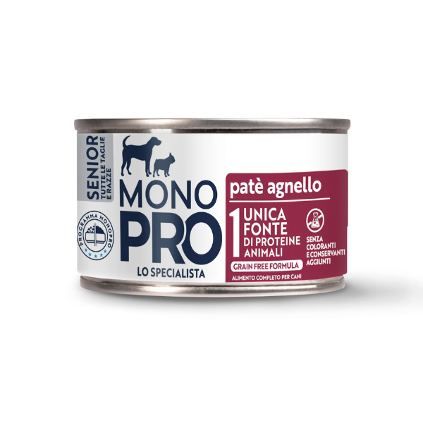 foto del prodotto monopro lo specialista senior all breeds pat 150 gr agnello confezione da 6 pezzi umido monoproteico cane 1 ordine scegli lo sconto bzr5 bzr20 200 punti fedelt 