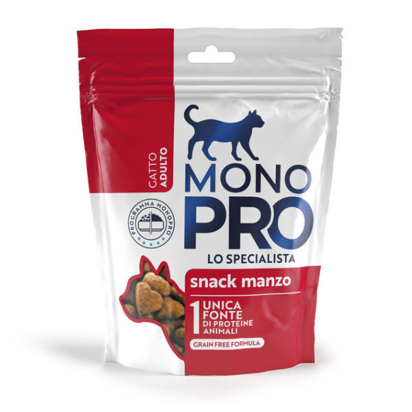 foto del prodotto monopro lo specialista snack grain free per gatti 50 gr biscottini monopro manzo 50 gr cibo monoproteico gatto 1 ordine scegli lo sconto bzr5 bzr20 200 punti fedelt 