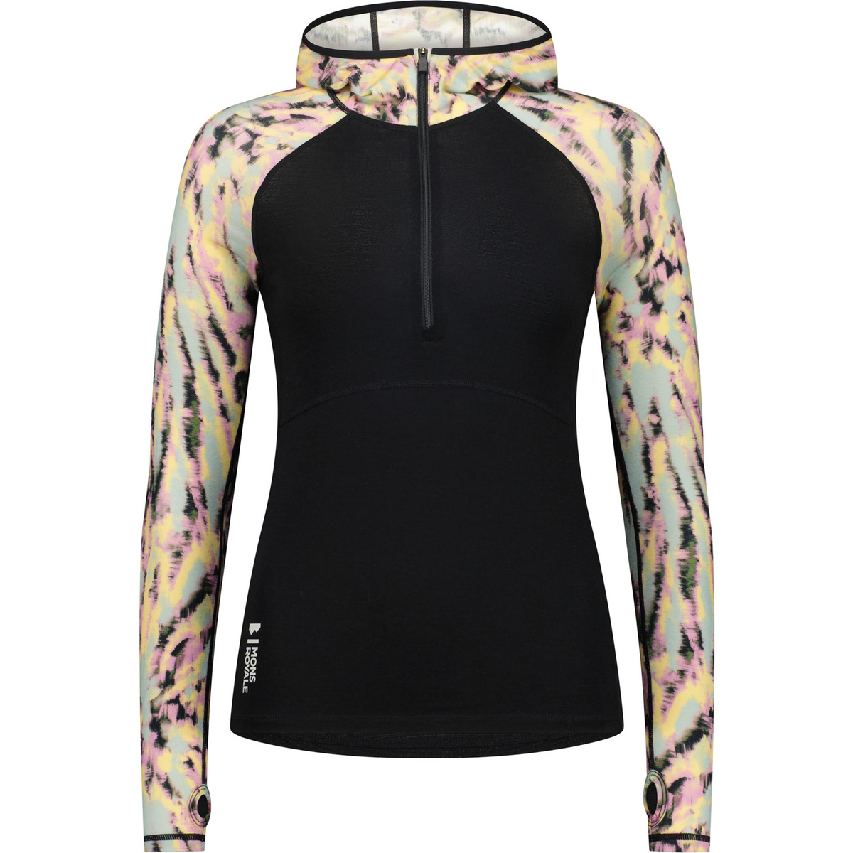 foto del prodotto mons royale donna maglia a manica lunga con cappuccio bella merino air con