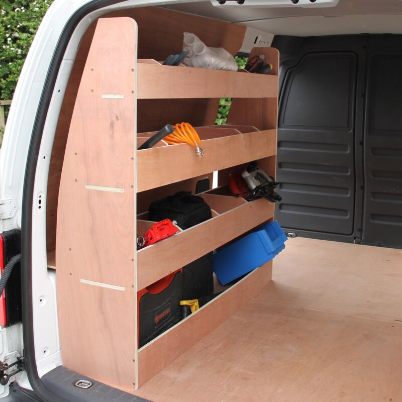 foto del prodotto monster racking scaffale per van vw caddy maxi con 24 scompartimenti
