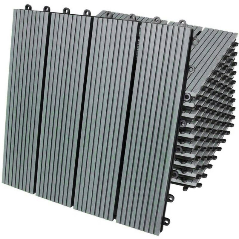 foto del prodotto monster shop 99 x piastrelle wpc pavimentazione ad incastro balcone tetto terrazza vasca idromassaggio piastrelle deck facile pulizia resistente