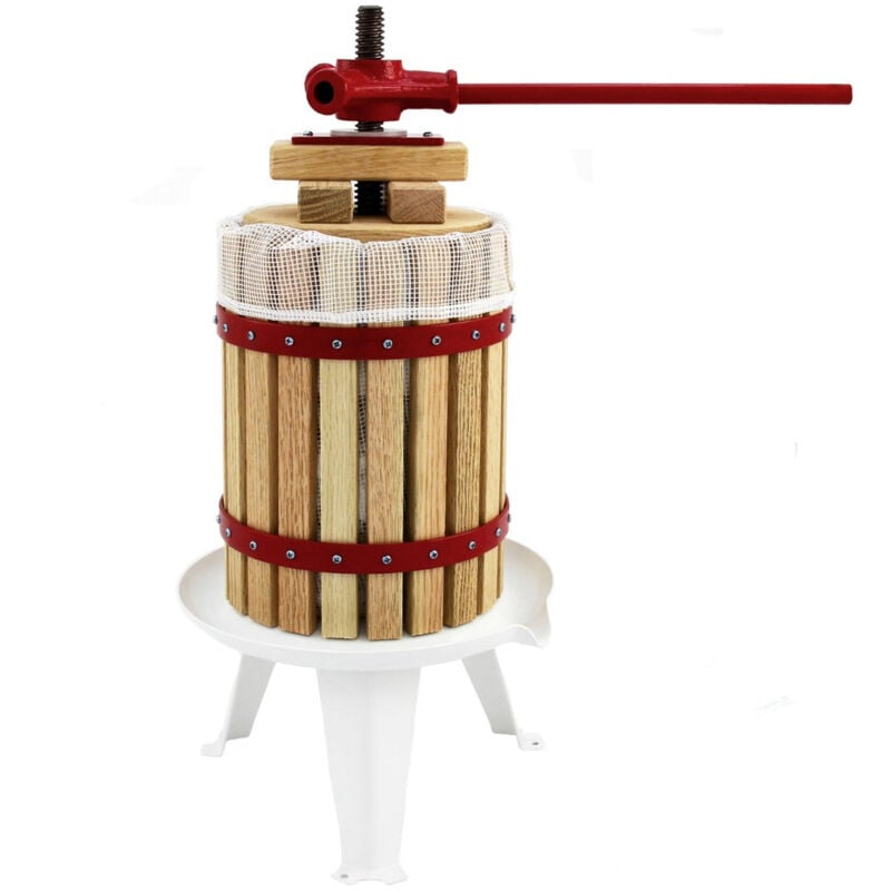 foto del prodotto monster shop kukoo pressa per frutta 18 litri per fare succo, sidro e vino in quercia e acciaio