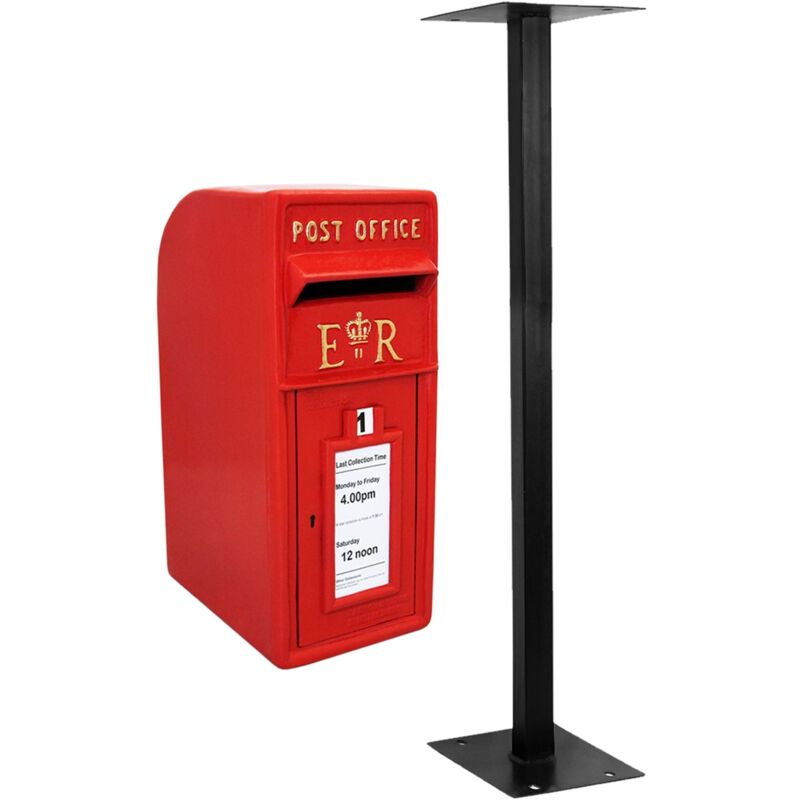 foto del prodotto monster shop monstershop cassetta postale per le lettere in stile britannico inglese in ghisa da esterno bocchetta lettere standard uk con
