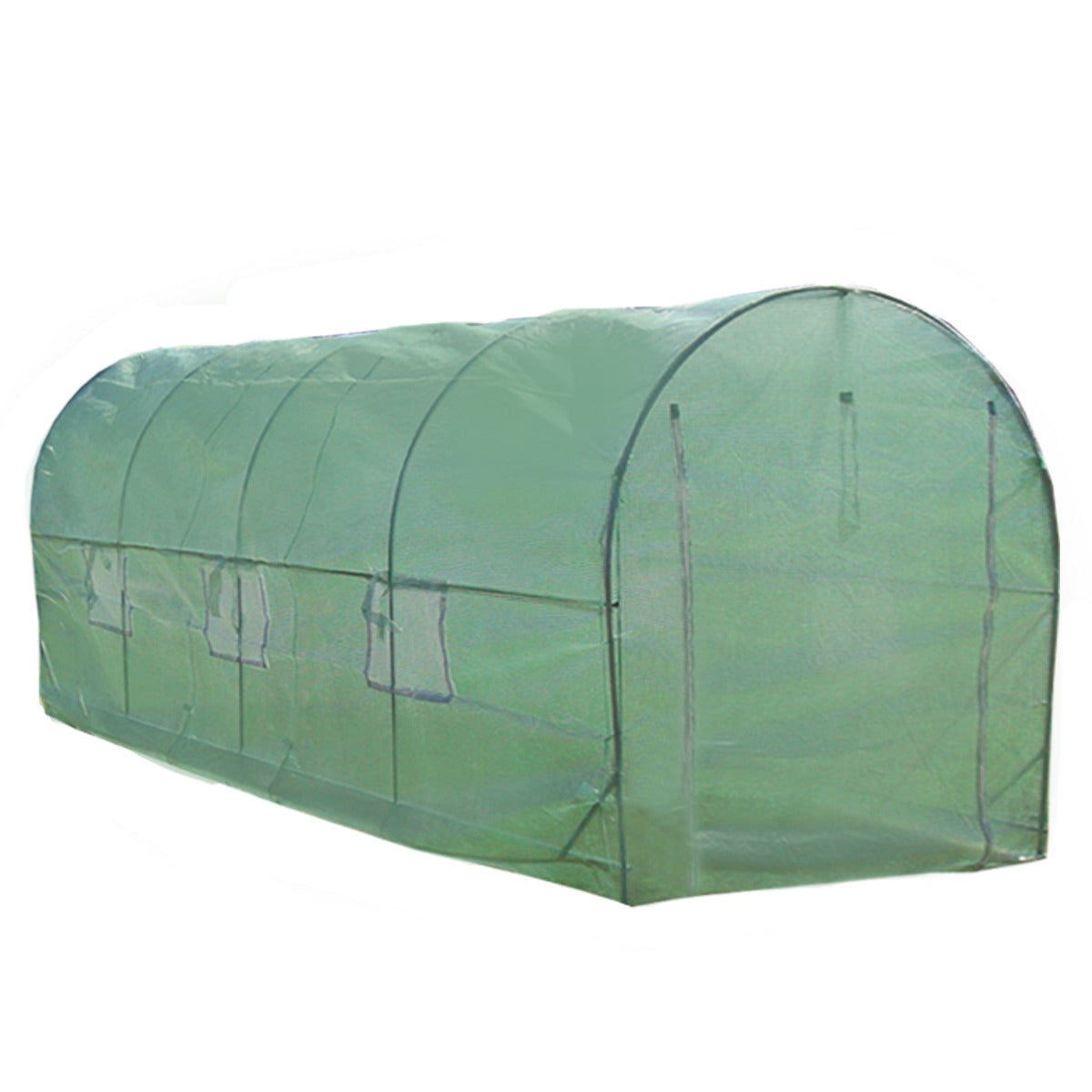 foto del prodotto monster shop monstershop serra da giardino a tunnel da esterno in polietilene resistente alla corrosione e raggi uv telaio in ferro galvanizzato