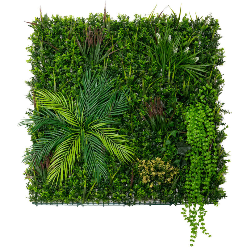 foto del prodotto monster shop pannello da parete con piante artificiali 100 x 100cm alina foliage verde realistico per interni ed esterni resistente agli agenti