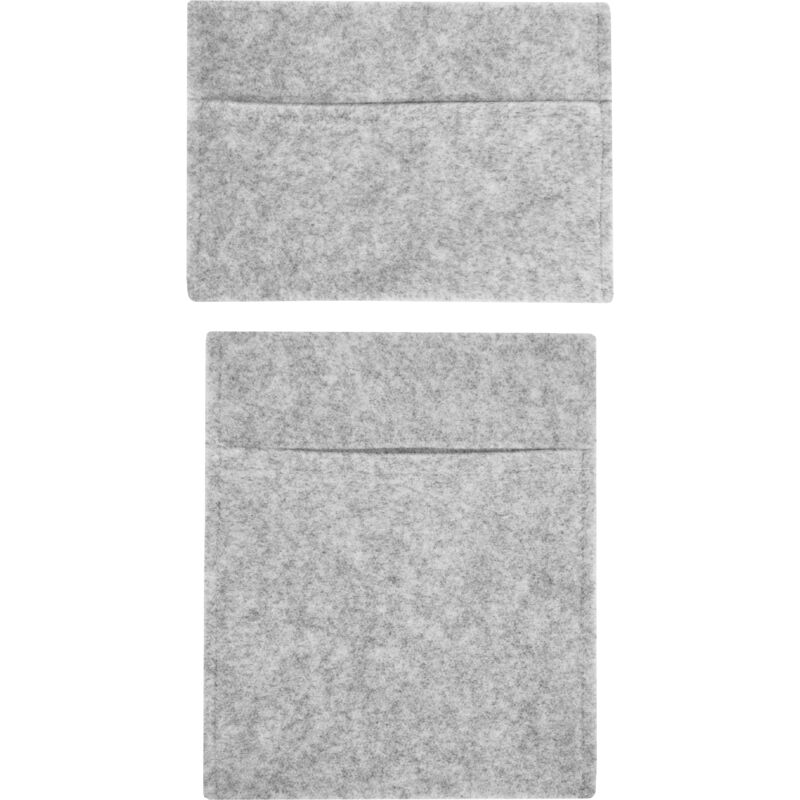 foto del prodotto monster shop portaoggetti 2 pezzi 2 dimensioni grigio argentato auto camper furgone fodera coordinata tasca portadocumenti utile organizzatore