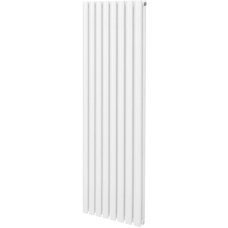 foto del prodotto monster shop radiatore a colonna ovale 1600mm x 480mm designer doppio pannello termosifone bianco acciaio orizzontale inclusi spazzola per la