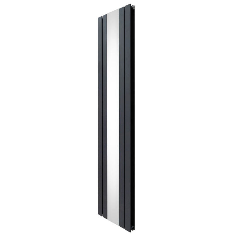 foto del prodotto monster shop radiatore a specchio a doppia colonna verticale 1800mm x 425mm moderno designer grigio antracite in acciaio al carbonio montato a