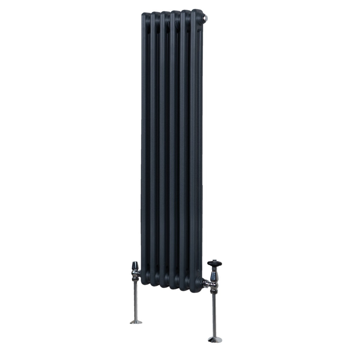 foto del prodotto monster shop radiatore termosifone a 2 colonne 1500 x 292 mm moderno centralizzato grigio antracite in acciaio inox verticale a parete cucina