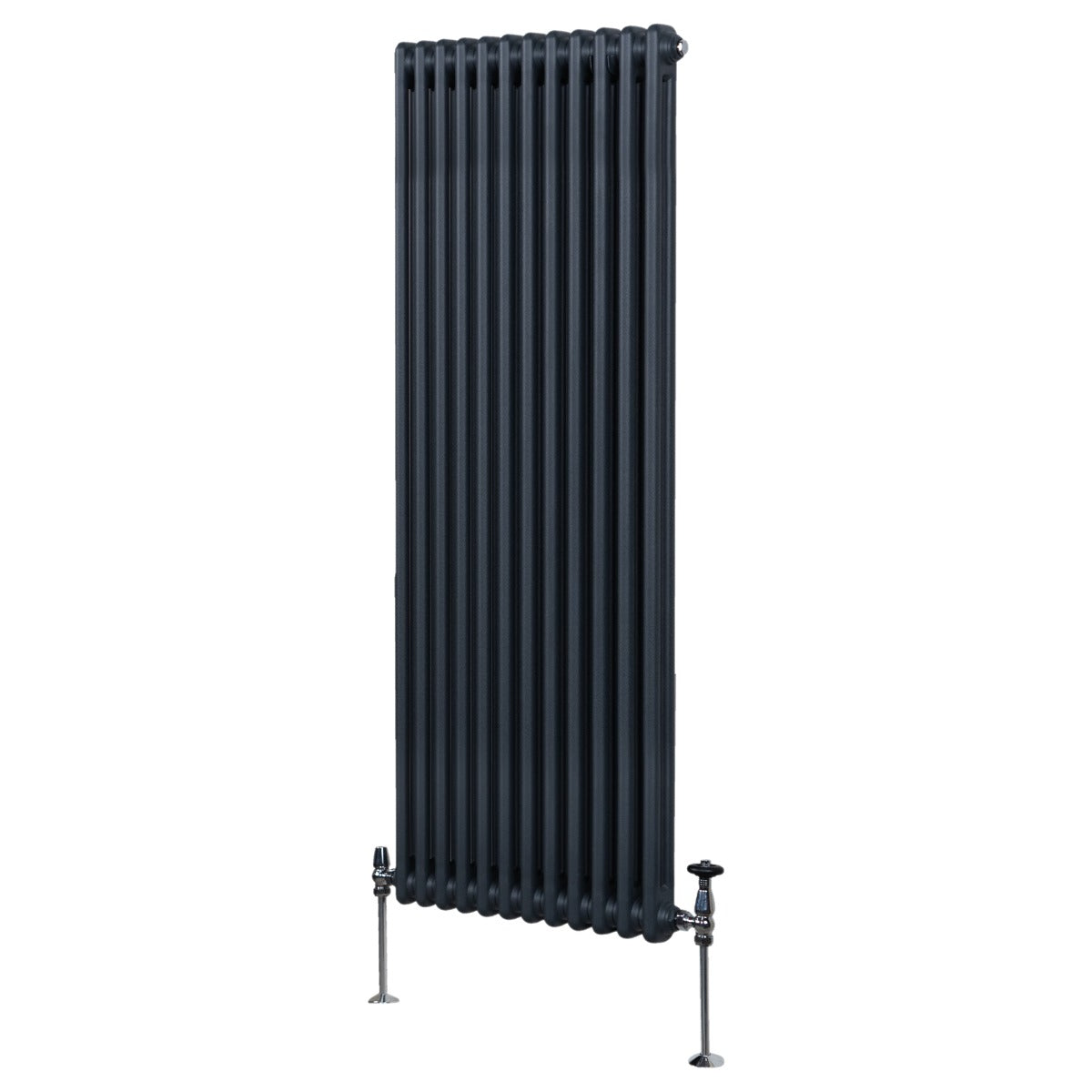 foto del prodotto monster shop radiatore termosifone a 2 colonne 1800mm x 562mm moderno centralizzato grigio antracite in acciaio inox verticale a parete cucina
