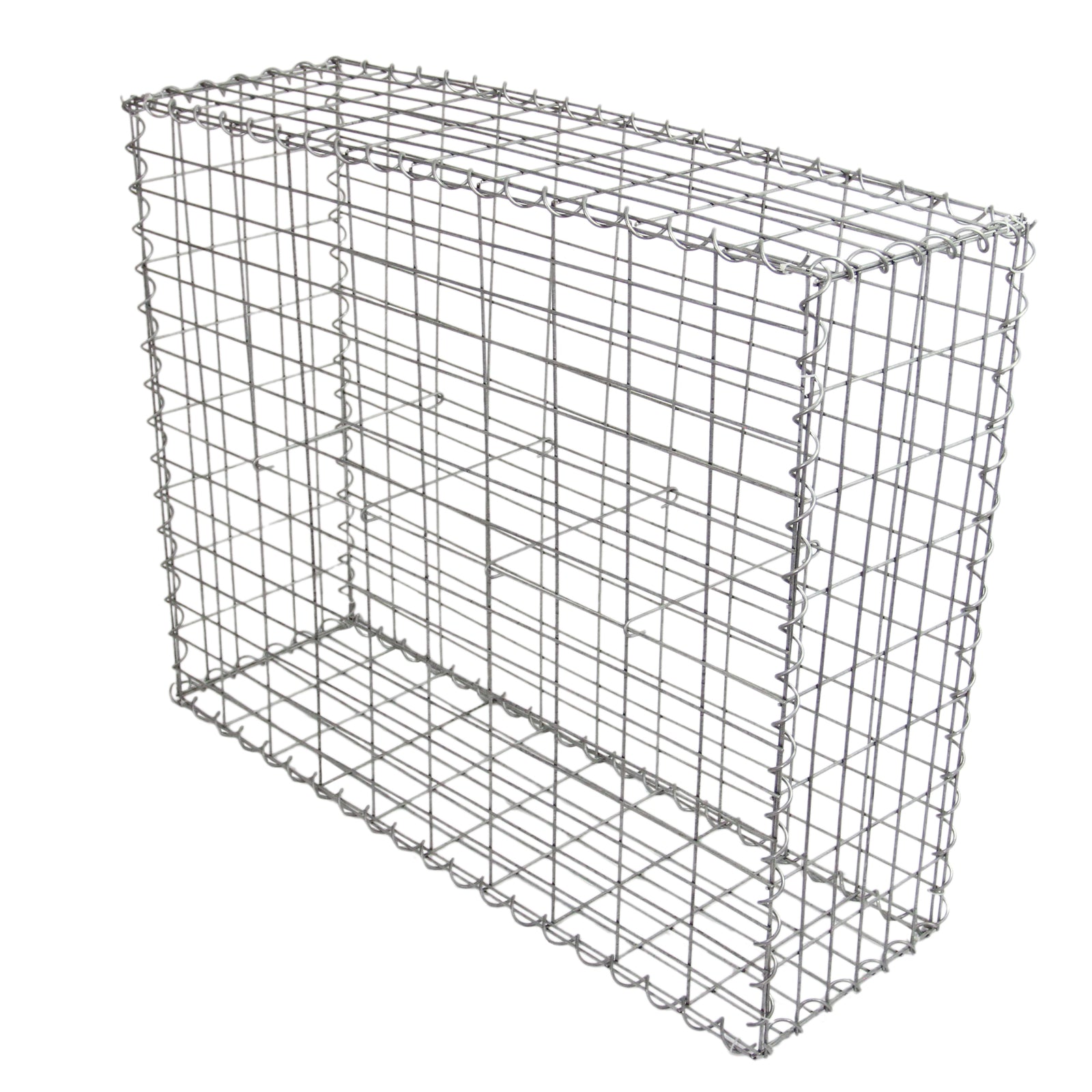 foto del prodotto monstershop 2 gabbioni metallici per sassi da giardino e da esterno 100cm x 80cm x 30cm in acciaio galvanizzato