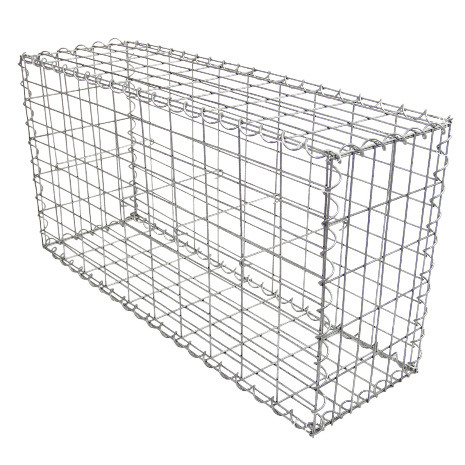 foto del prodotto monstershop 3 gabbioni metallici per sassi da giardino e da esterno 100cm x 50cm x 30cm in acciaio galvanizzato