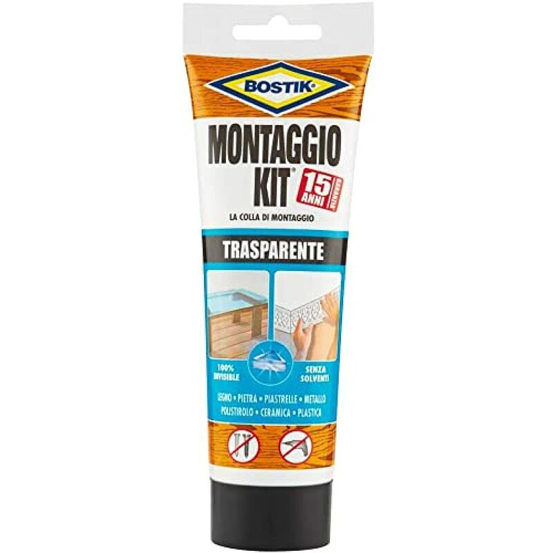 foto del prodotto montaggio kit trasparente tubo 210gr bostik