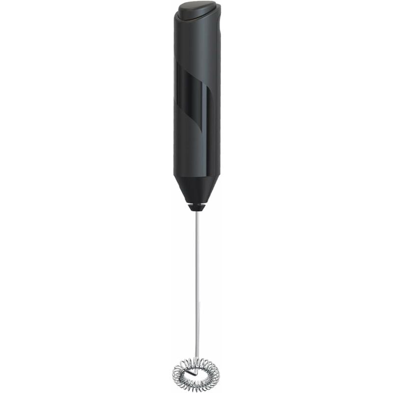 foto del prodotto montalatte elettrico, mini frusta, miscelatore per bevande con frusta in acciaio inossidabile, per caff , latte, cappuccino, cioccolata calda nero 