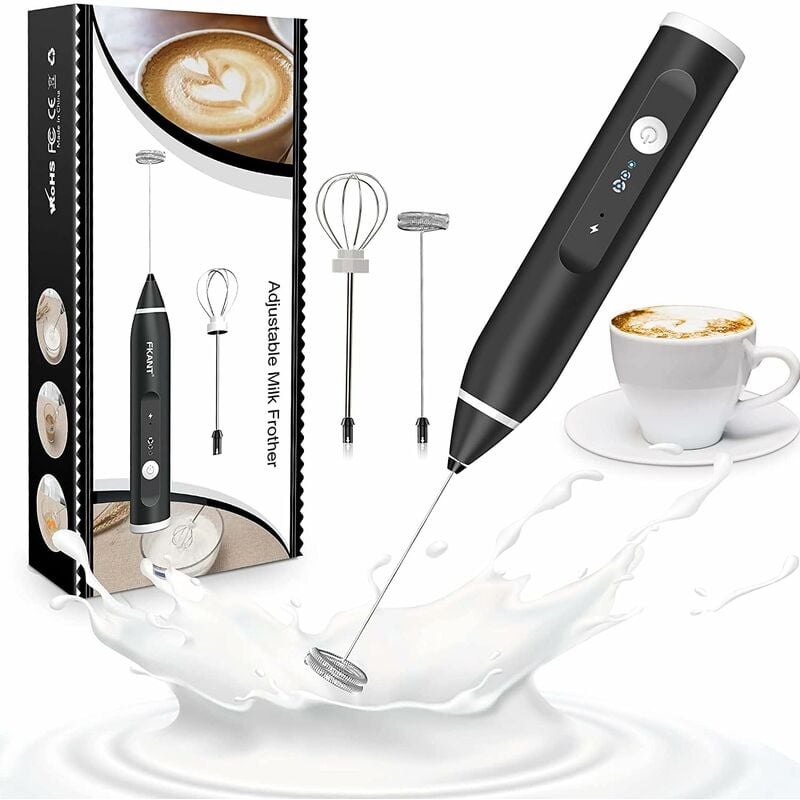 foto del prodotto montalatte, montalatte elettrico ricaricabile usb, montalatte elettrico montalatte in acciaio inossidabile con 3 velocit regolabili per caff 