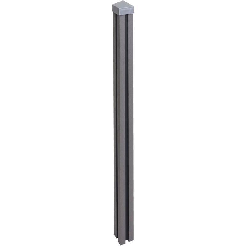 foto del prodotto montante alto pilastro per frangivento fendivista modello sarthe wpc 240cm grigio