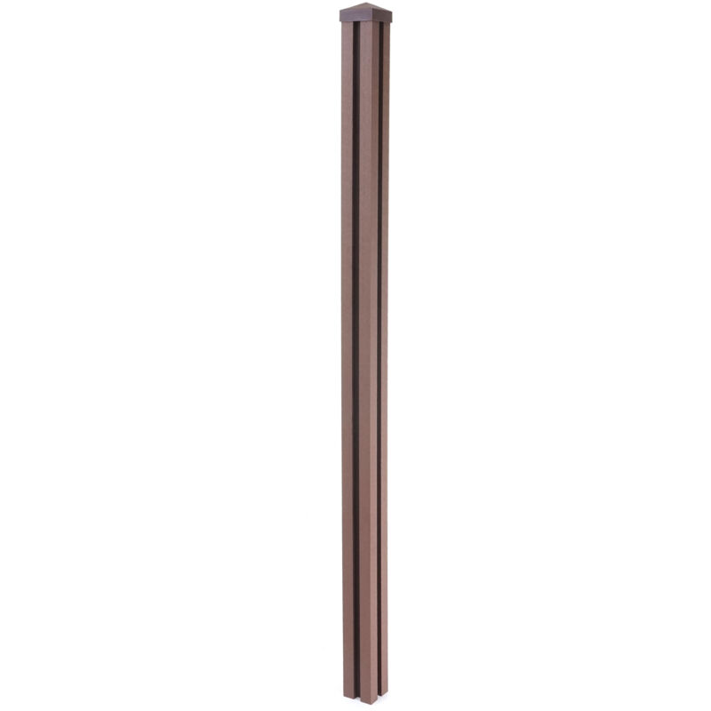 foto del prodotto montante alto pilastro per frangivento fendivista modello sarthe wpc 240cm marrone