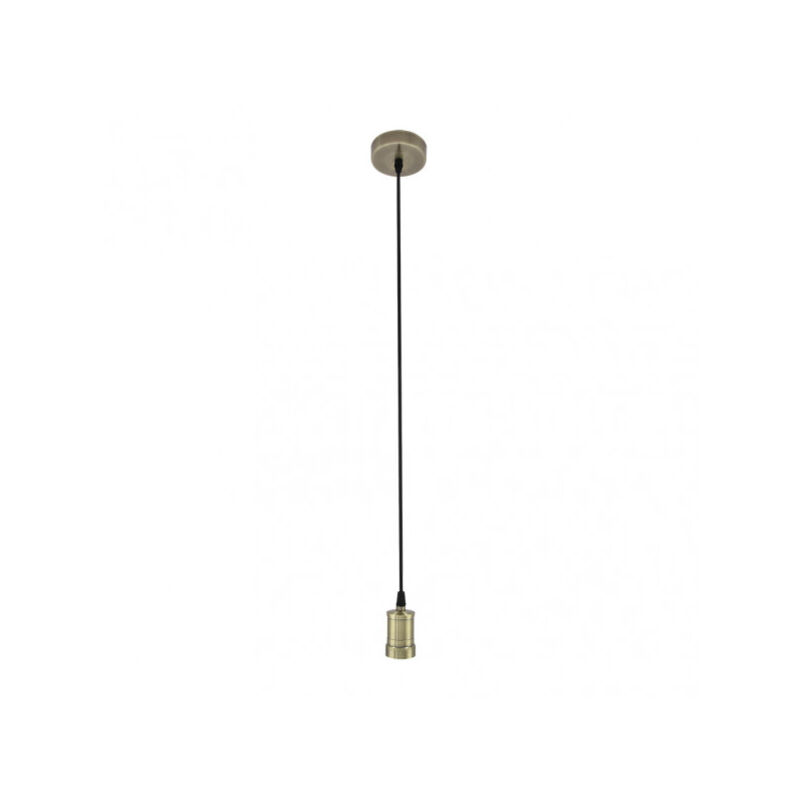 foto del prodotto montatura a sospensione de soffitto puja regolabile in altezza e27 220 240 v ip20 de metallo color cuoio