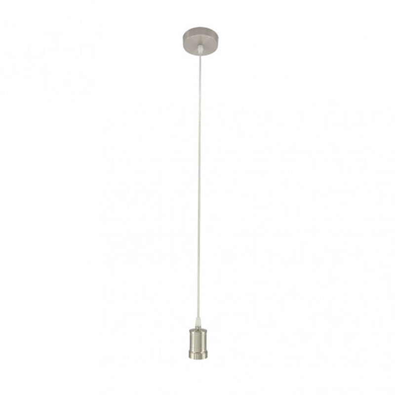 foto del prodotto montatura a sospensione de soffitto 'puja' regolabile in altezza e27 220 240 v ip20 de metallo nichelato