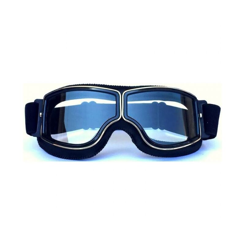 foto del prodotto montatura nera + lente trasparente) occhiali da moto e occhiali jet maschere da moto 18x8cm