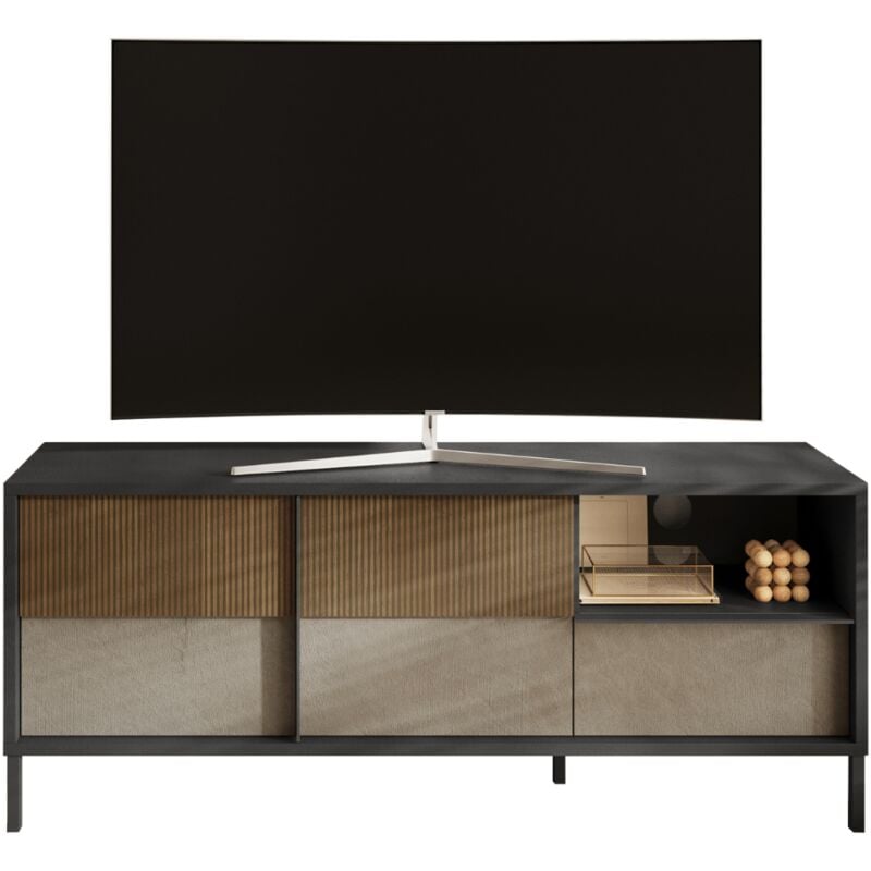 foto del prodotto montefioredesign piccolo mobile tv 2 ante, 1 cassetto e 1 nicchia l156 cm everest