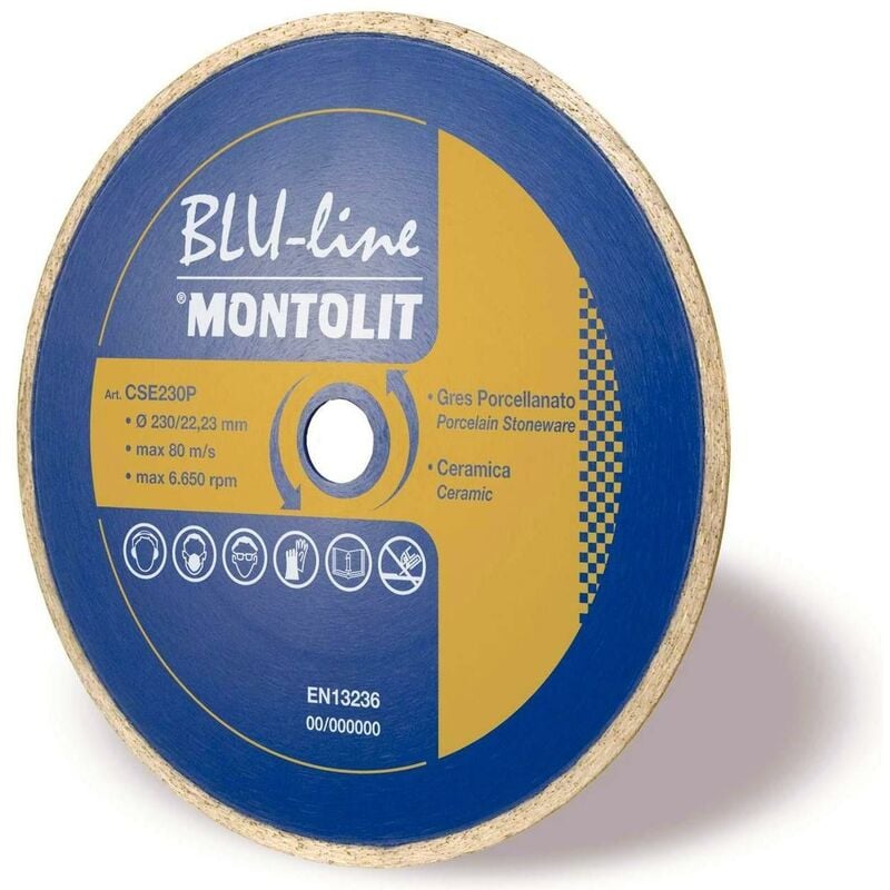 foto del prodotto montolit disco diamantato 230 mm cermont cse230p per ceramica e gres