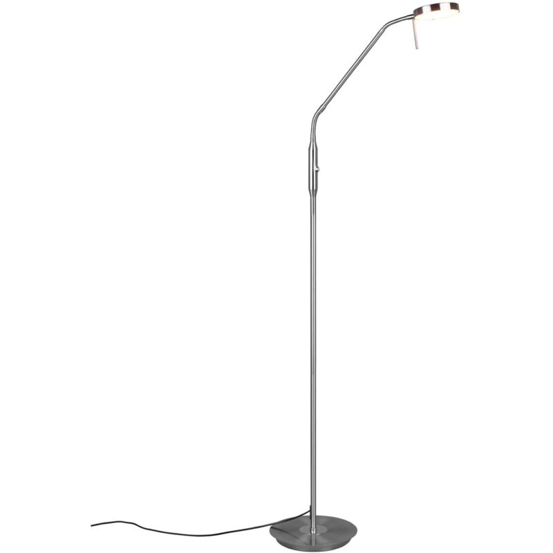 foto del prodotto monza piantana led con 2 snodi flessibili acciaio e cromo con regolazione intensita e temperatura di colore h.160cm