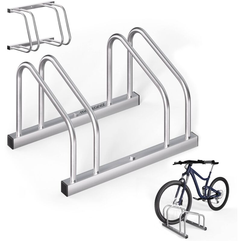 foto del prodotto monzana rastrelliera per biciclette 2 6 per pneumatici da 35 60 mm di larghezza portabici parcheggio per biciclette 2 biciclette