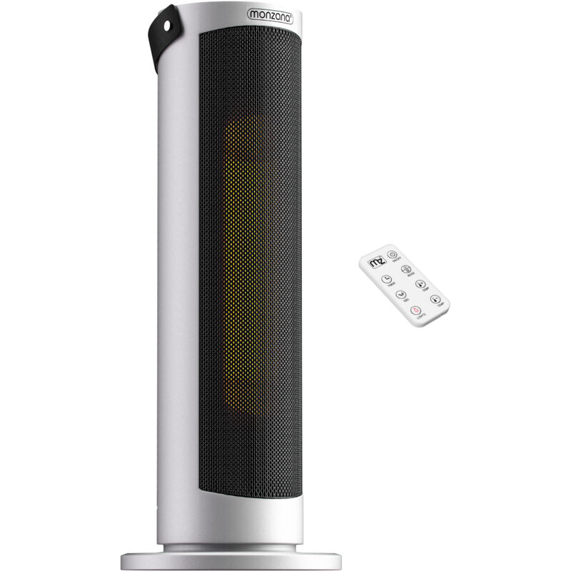 foto del prodotto monzana termoventilatore ceramico basso consumo 2000w display touch led colorati 4 tipi di ventilazione 15 35 c oscillazione 70 silenzioso timer