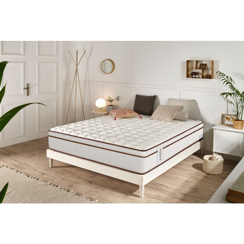 foto del prodotto moonia - materasso a molle insacchettate hybrid bianco 27 cm - 135x190 cm