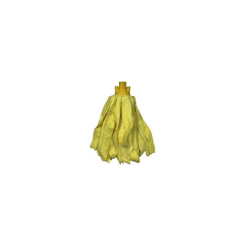 foto del prodotto mop in microfibra giallo attacco a vite 200 gr