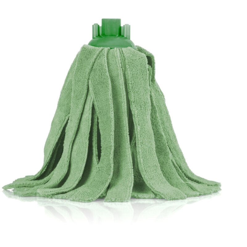 foto del prodotto mop in microfibra verde attacco a vite 200 gr
