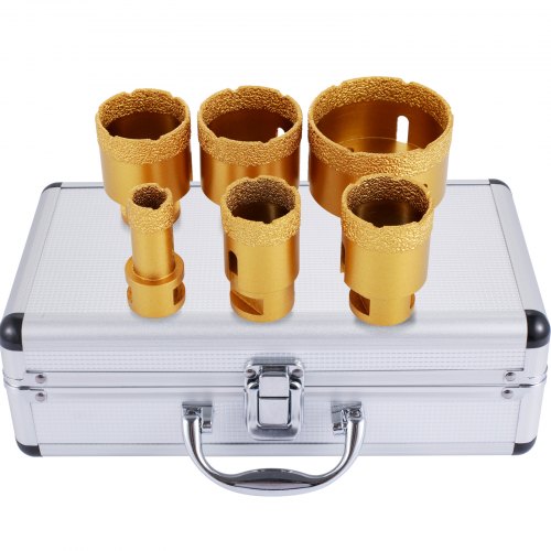 foto del prodotto mophor sega a tazza diamantate, diametro 20 35 40 45 50 68 mm set di 6 seghe a tazza diamantate professionale per materiali rigidi e abrasivi come piastrelle, granito, marmo, altre pietre e porcellana