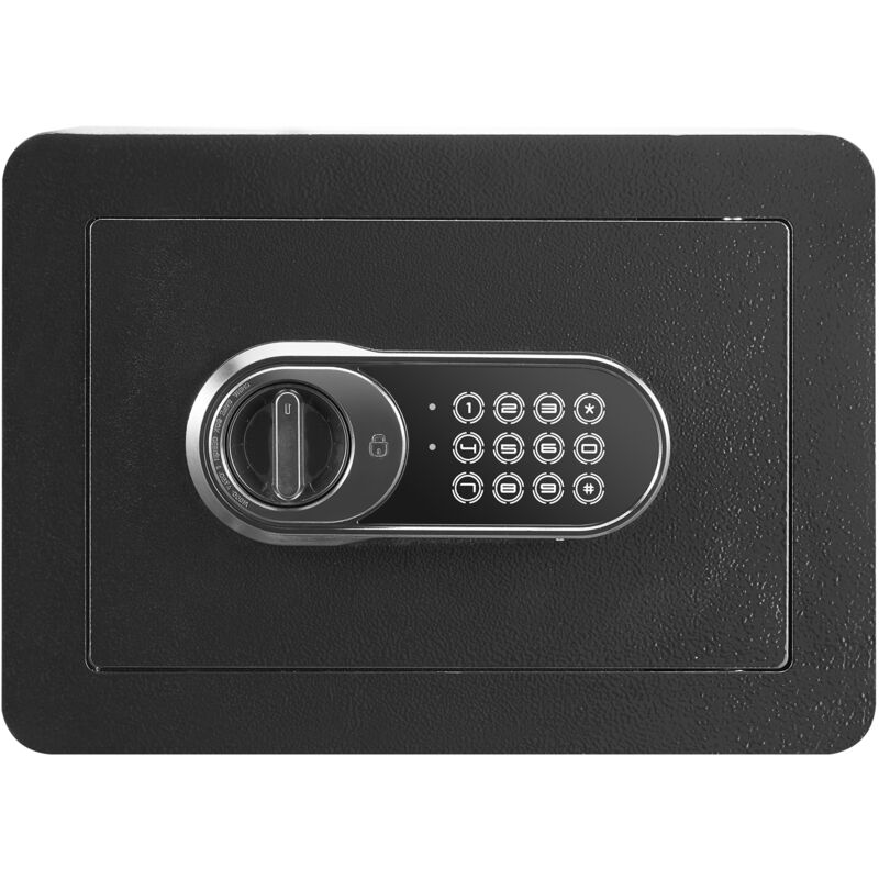 foto del prodotto mophorn 0,5 piedi cubi cassaforte di sicurezza in acciaio con tastiera digitale e 2 chiavi, mobiletto da parete per contanti, gioielli, documenti