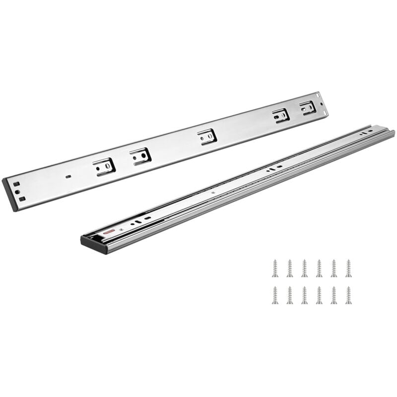foto del prodotto mophorn 10 paia di guide per cassetti da 609.6 mm, guide laterali, estensione completa in acciaio per impieghi gravosi, guide silenziose con