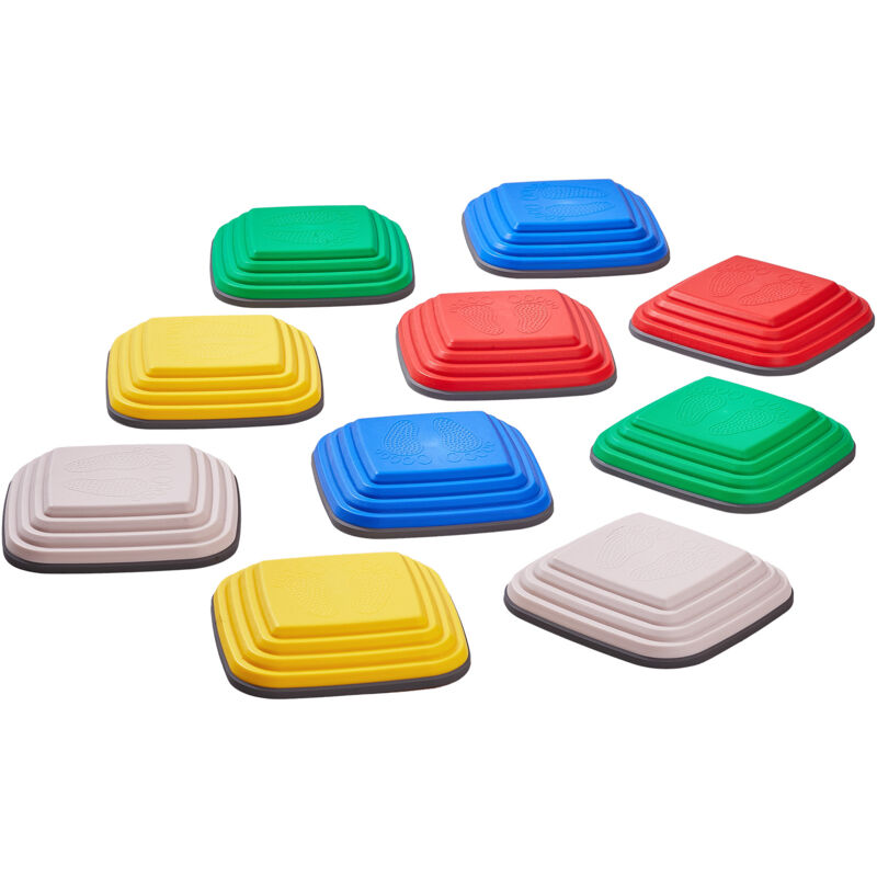 foto del prodotto mophorn 10 pezzi di pietre per l equilibrio per bambini, capacit 220 libbre, pietre sensoriali antiscivolo per bambini piccoli, giocattoli per