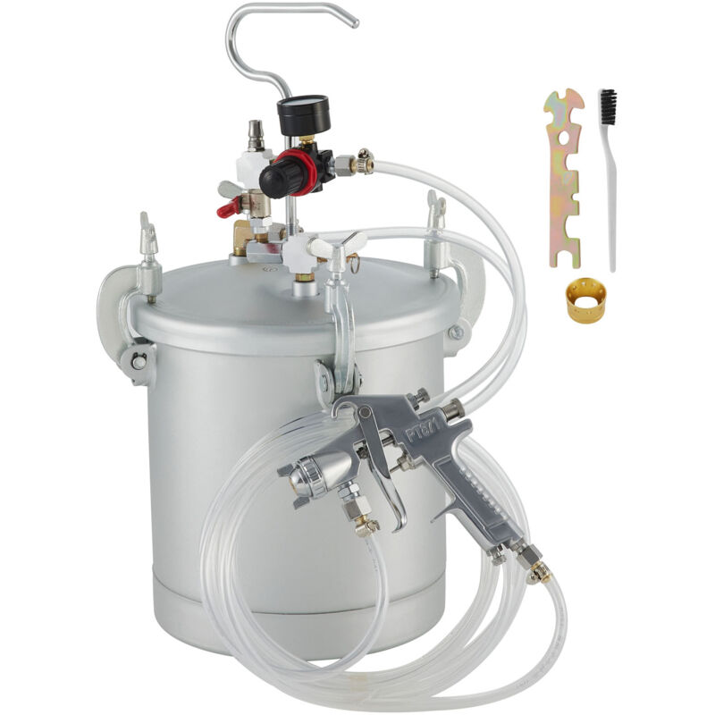 foto del prodotto mophorn 2,5 galloni serbatoio di vernice a pressione commerciale, 10l pentola a pressione pistola a spruzzo, ugello da 1,5 mm spruzzatore di
