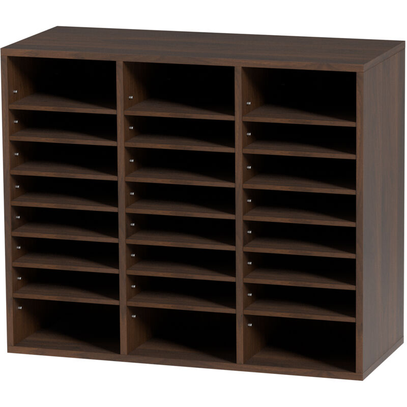 foto del prodotto mophorn 24 scomparti portadocumenti, smistatore regolabile per cassette postali in legno 29 x12 x24,4 per ufficio, casa, aula, organizzazione