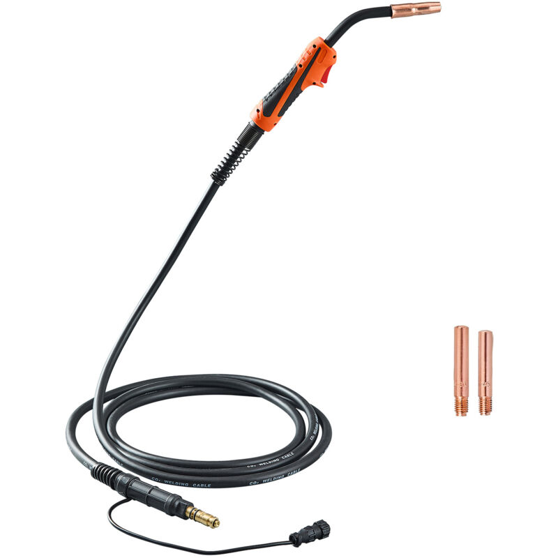 foto del prodotto mophorn 250amp pistola per saldatura mig cavo da 15 piedi, compatibile con lincoln power mig 200, 215, 216, 255, wire matic 255, per fili di