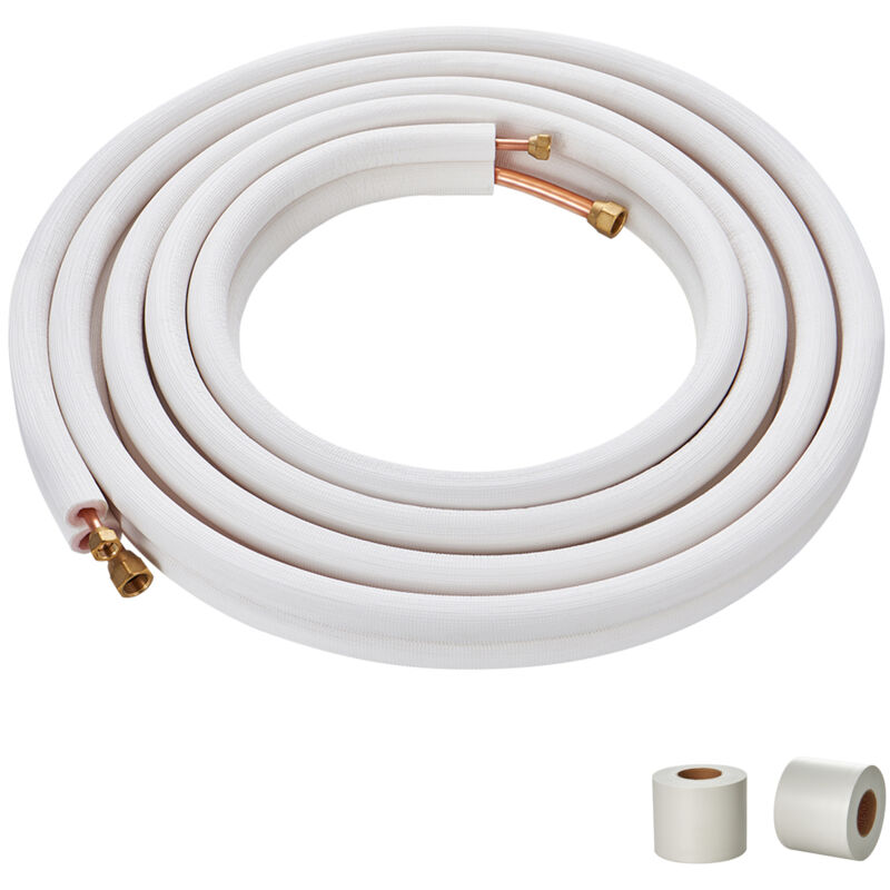foto del prodotto mophorn 25ft mini split line set, tubi in rame con diametro esterno da 1 4 e 3 8 e isolamento a triplo strato, aria condizionata, refrigerante o