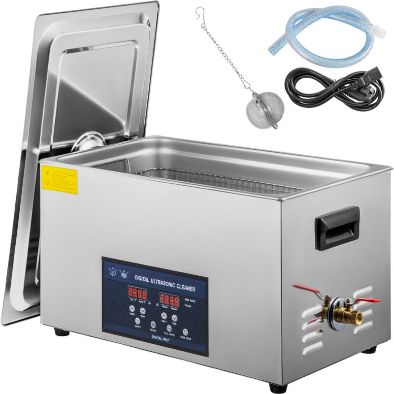 foto del prodotto mophorn 30l pulitore a ultrasuoni, doppia frequenza, con riscaldatore, per parti, gioielli, occhiali, anelli, dentiere, dischi, circuiti, 28 40khz,
