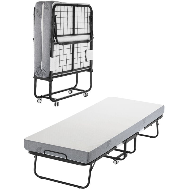 foto del prodotto mophorn 31 x75 letto pieghevole, singolo pieghevole con materasso in memory foam da 5 , struttura in metallo robusto, letto portatile per adulti e