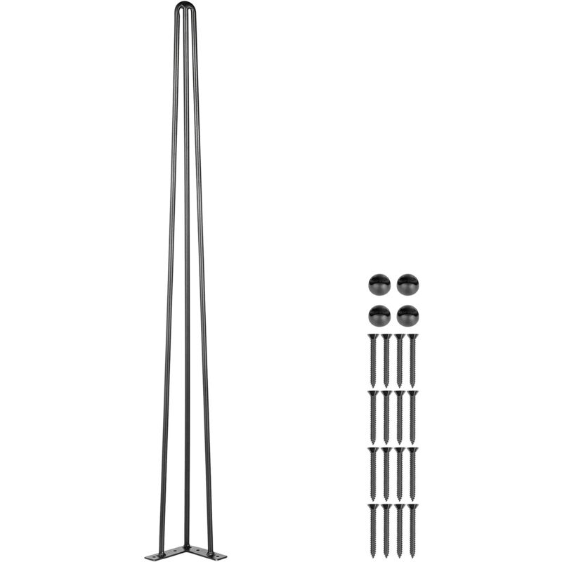 foto del prodotto mophorn 36 gambe per tavolo a forcina set di 4,capacit 880 libbre,gambe per scrivania in acciaio al carbonio nero a 3 aste per panca,sala da