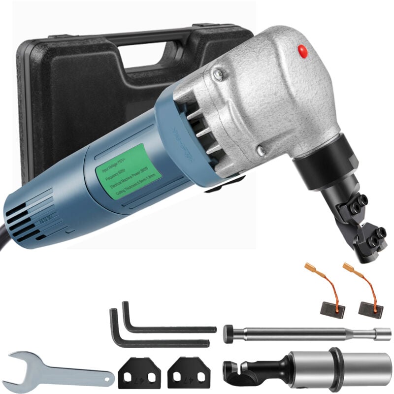 foto del prodotto mophorn 380w nibbler elettrico ad alta velocit per metallo, rotore da 1800 giri min, taglierina in acciaio inossidabile, alluminio e plastica, 220